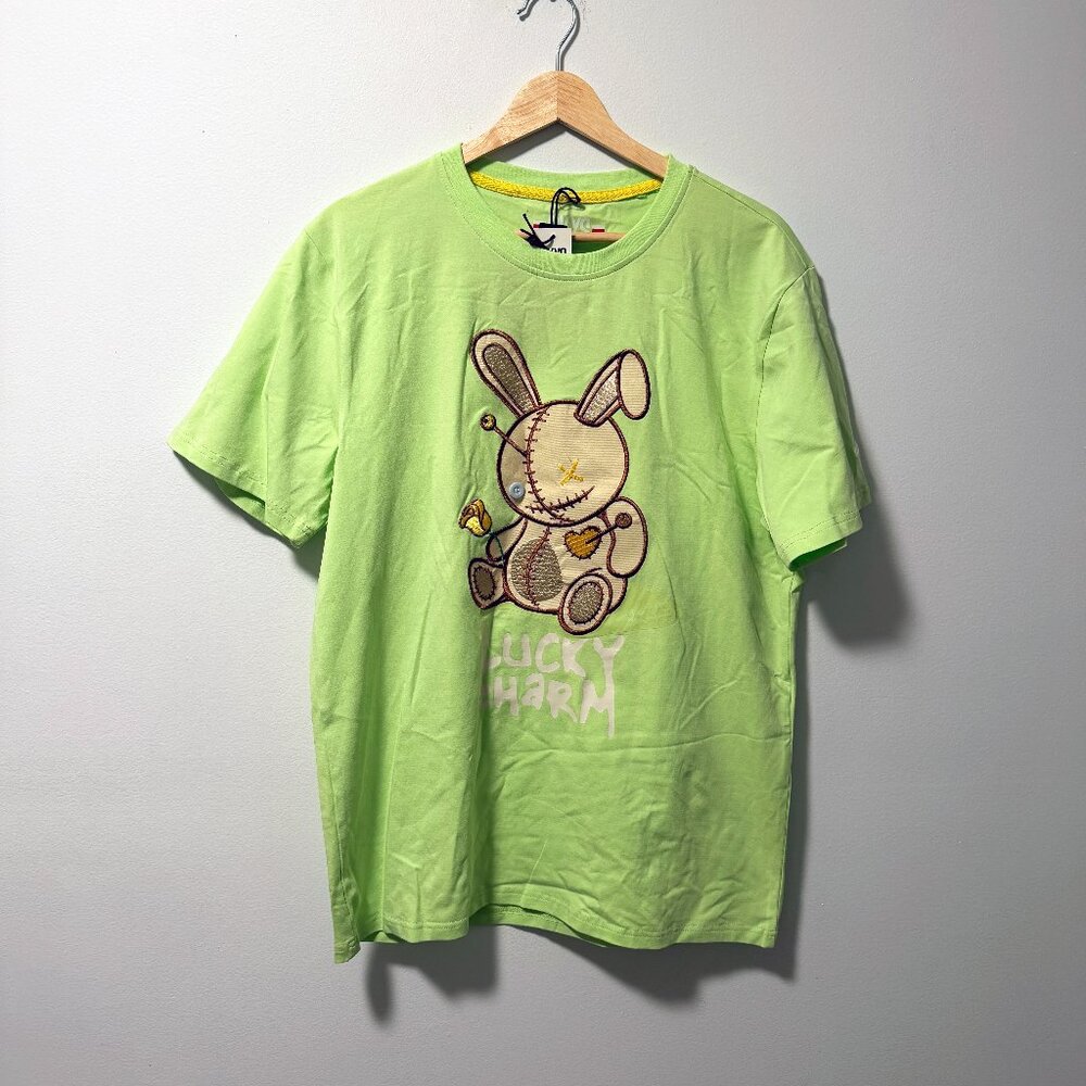 BKYS Lucky Charm Pale Lime Voodoo Bunny Tee M - New with Tags